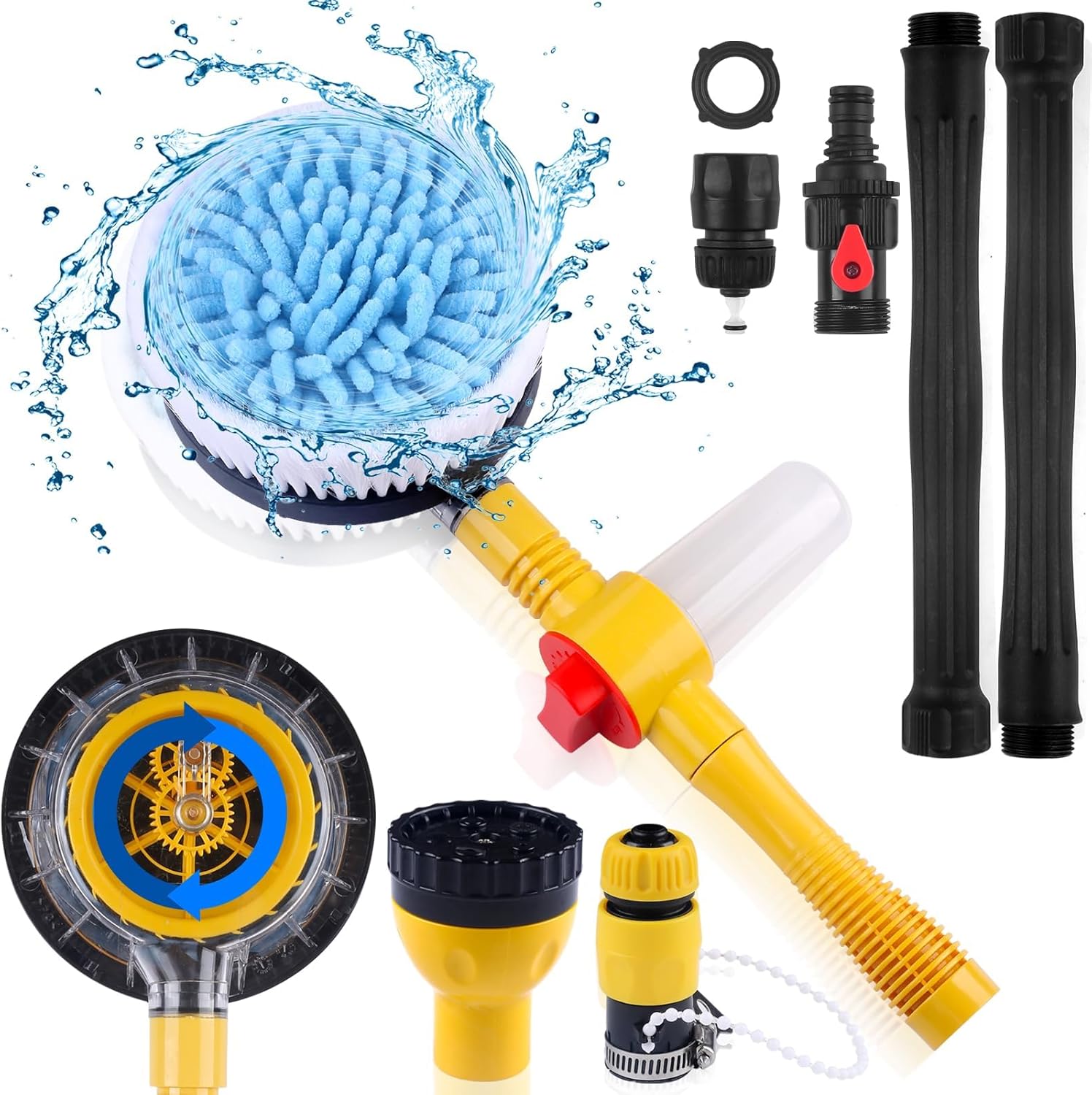 Car Wash Kit, 360 Degree Rotating Car Wash Brush Long