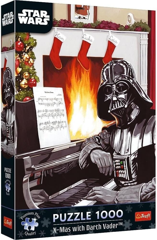 Trefl Premium Plus Quality Star Wars Christmas Puzzle with Darth Vader - 1000 Pieces, Beloved Heroes, for Adults and Children from 14 Years