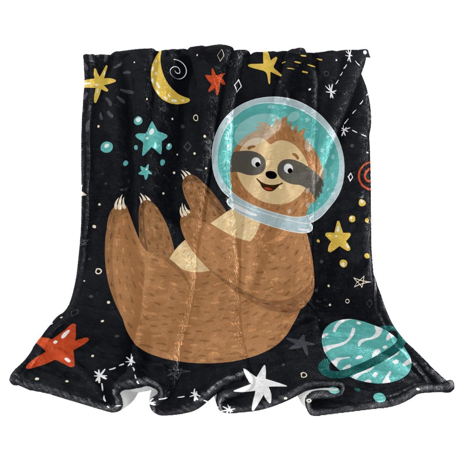 Plaid Polaire Paresseux de l'Espace : Idée Cadeau Cosy Originale