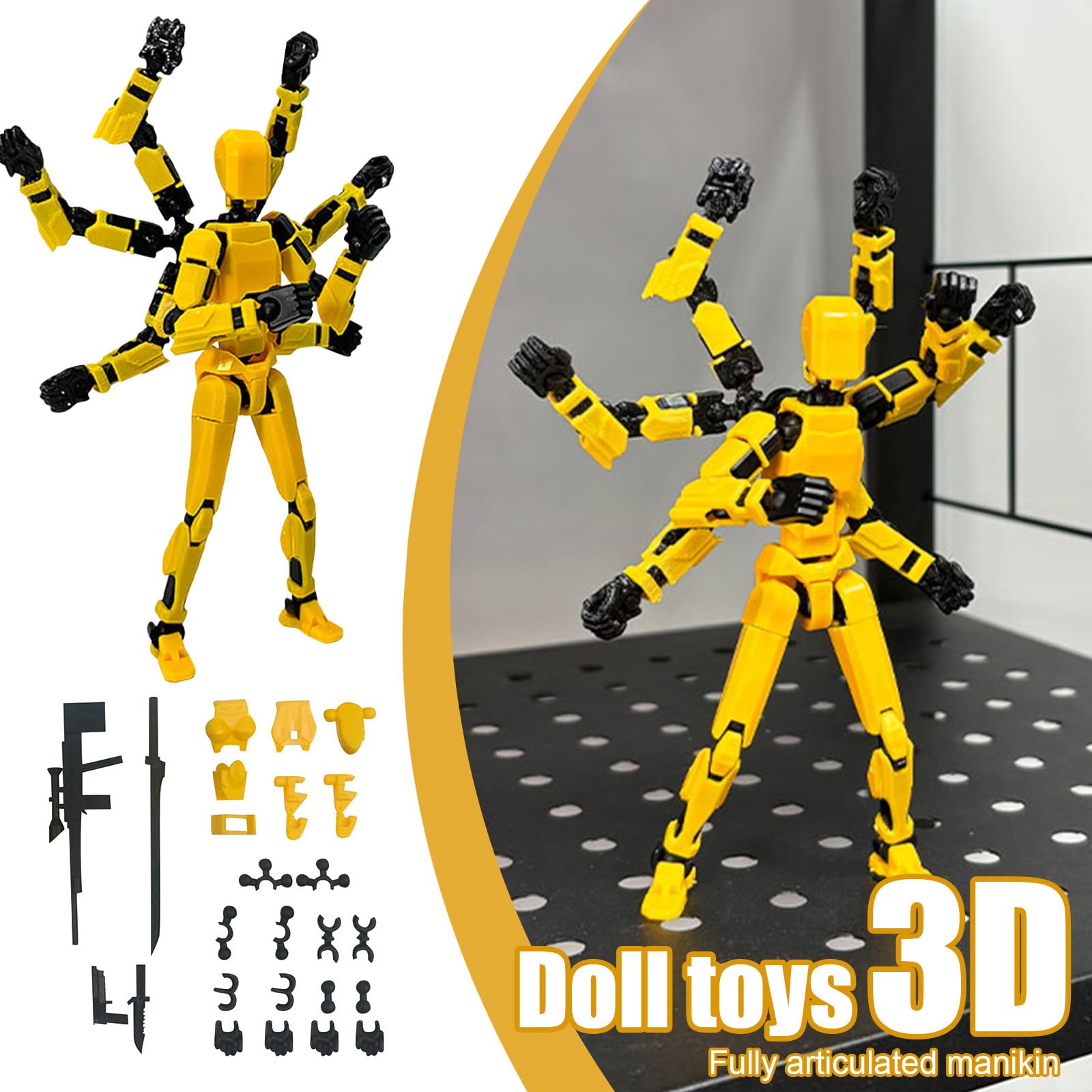 T13 Action Figure Assembled Action Figure Accessories Multi Joint Movability Mechanical Doll Model 3D Printed Toys - Image 2