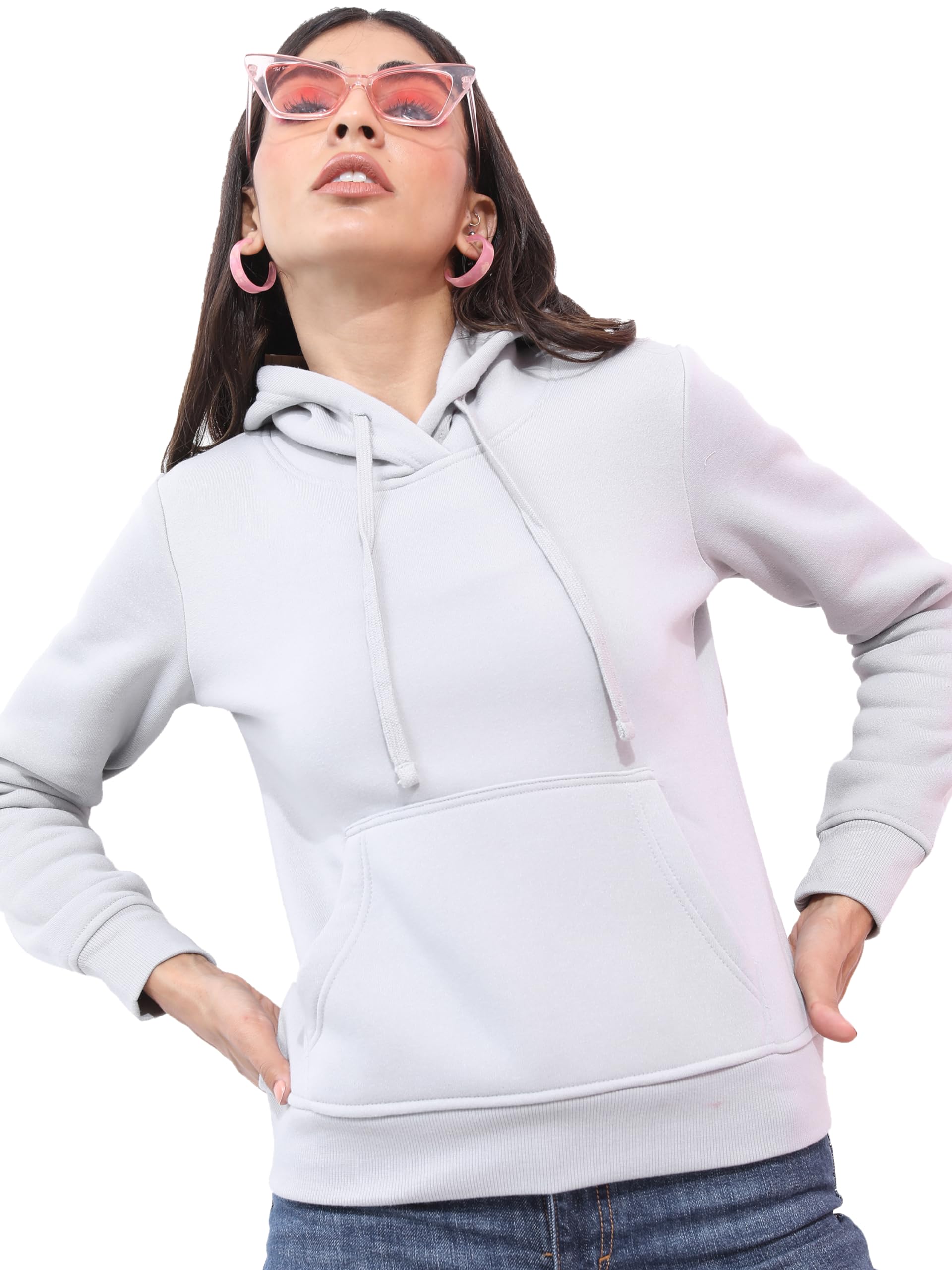 Ketch Polyester Women's Hooded Neck Sweatshirt in neutral