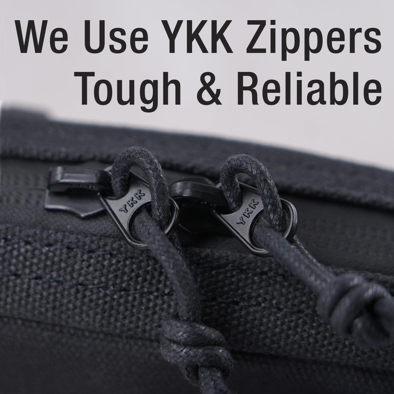 Tintris Riñonera con Cremallera para Hombres y Mujeres, con Cremalleras YKK, Bolsa de cinturón EDC para Camping, Senderismo, Resistente al Agua, Lona Encerada Resistente, Color Negro, Talla M