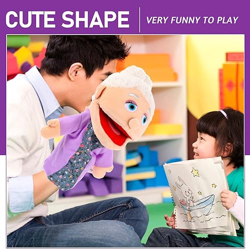 Miniatura 7 de Zerodeko Juguetes de marionetas de mano para contar historias, marionetas de felpa interactivas con boca movible, figuras de juego educativas para