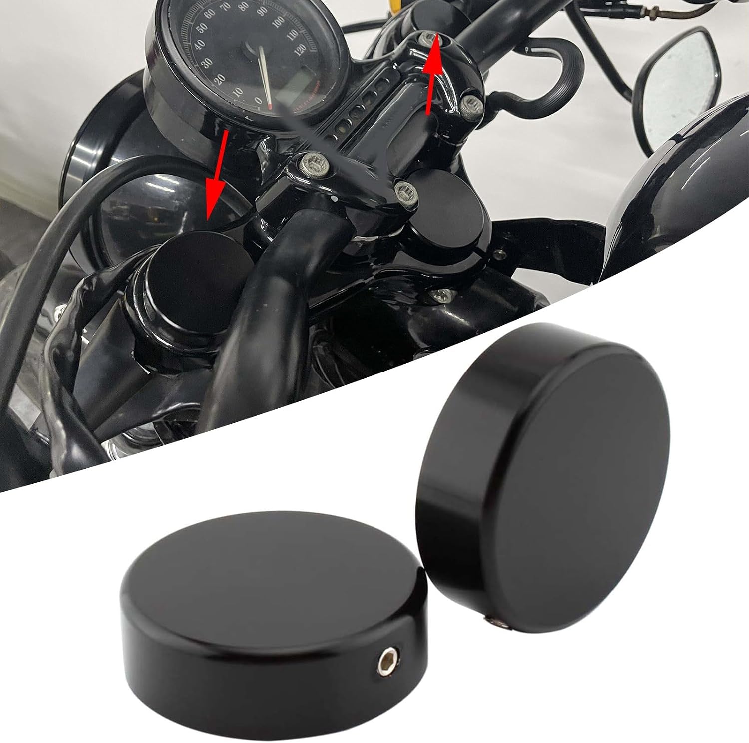 Motor Upper Fork Stem Center Cover Fit For Harley Sportster 48 XL1200S 200C 1200X 1200XS 1988-2013 Black