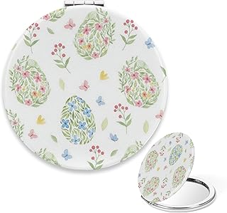 Mirror Compact, Floral Easter Eggs with Butte...
