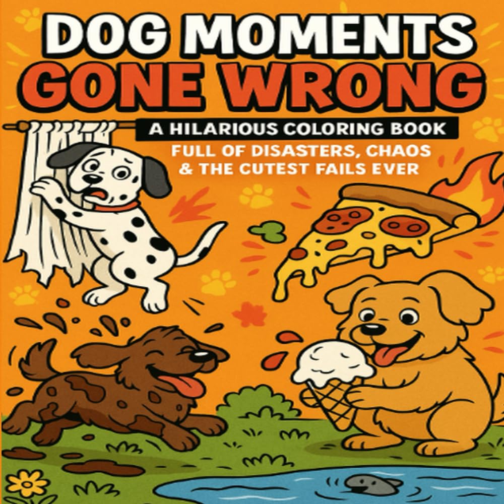 Dog moments gone wrong: A hilarious coloring book full of disasters, chaos & the cutes fails ever