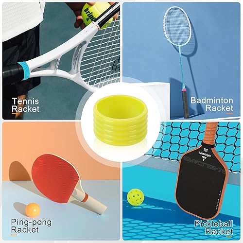 Miniatura 3 de Paquete de 6 cintas de agarre de pickleball antideslizantes, absorben el sudor y extra largas, adecuadas para tenis, squash, bádminton, caza, hockey