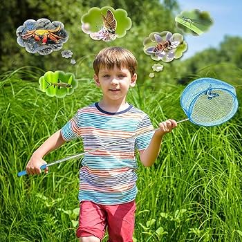 Amazon | 虫取り網 2色 2本入り 魚取り網 昆虫ネット 軽量 調節可能 5