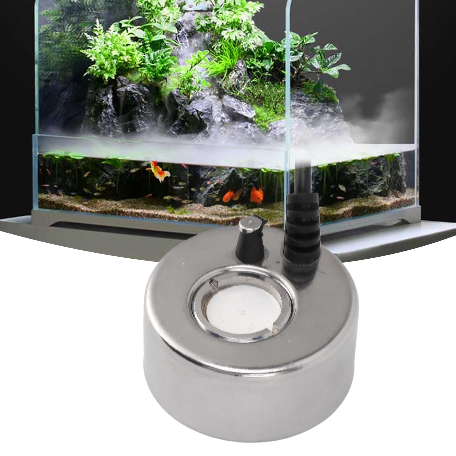 Nebulizzatore ad ultrasuoni, Nebulizzatore in Alluminio Nebulizzatore Acqua Mister Terrario Mister DC 12V Interfaccia Fontana Interna Paesaggio Atomizzatore Umidificatore per