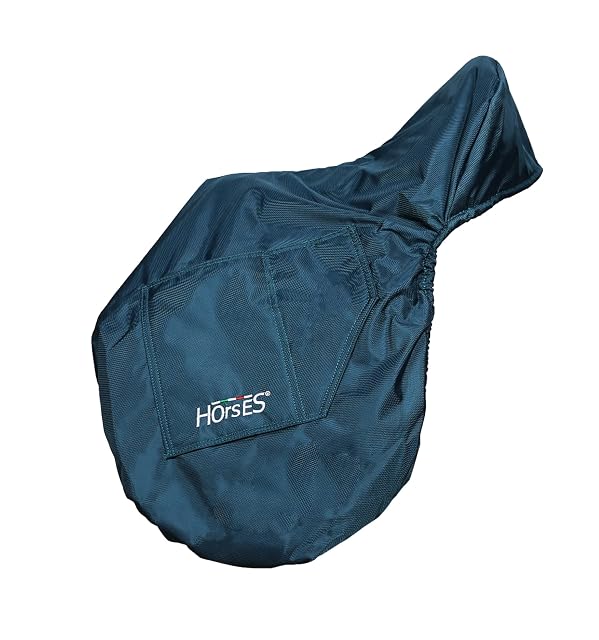 Foto 5 de 5 de Horses, Funda para sillín de nailon con forro polar interior, apta para varios tamaños de sillín