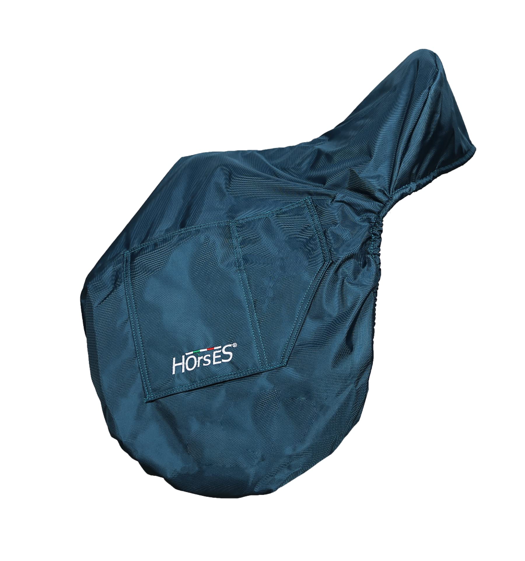 Horses, Funda para sillín de nailon con forro polar interior, apta para varios tamaños de sillín, fabricada con nailon exterior y suave forro polar en el interior, verde