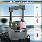 WRINGKIT 2 Porte-bagages pour valises, porte-gobelets de voyage à main libre, porte boisson portable Caddy, porte boissons à valises Porte-boissons, accessoires de transport Cadeaux pour les agents de bord