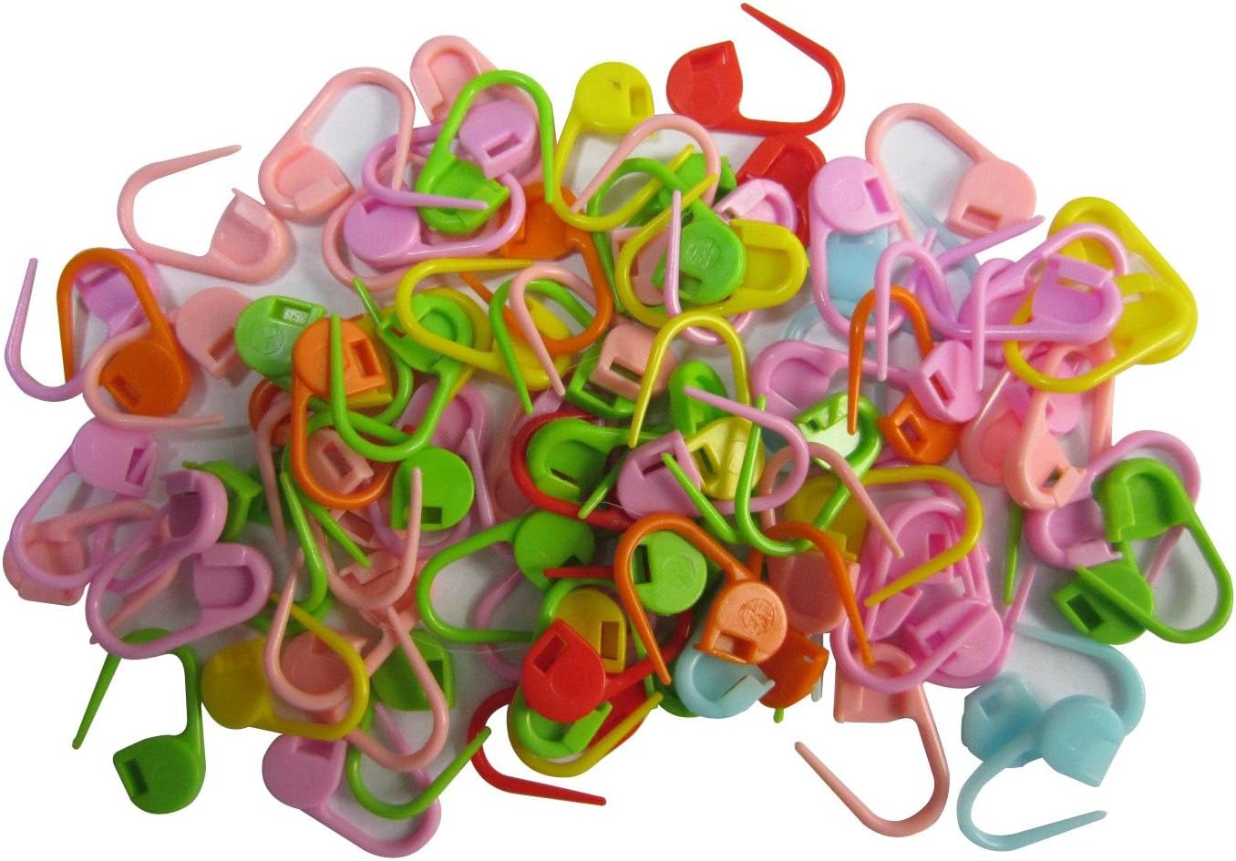 Knitting Stitch Counter | LeBeila Crochet Locking Stitch Markers Mix Multi-Colored Stitch Needle Clip/Safety Pins for Knitting & Baby’s Clothing Usage (Color Ship Randomly) (200PCS)