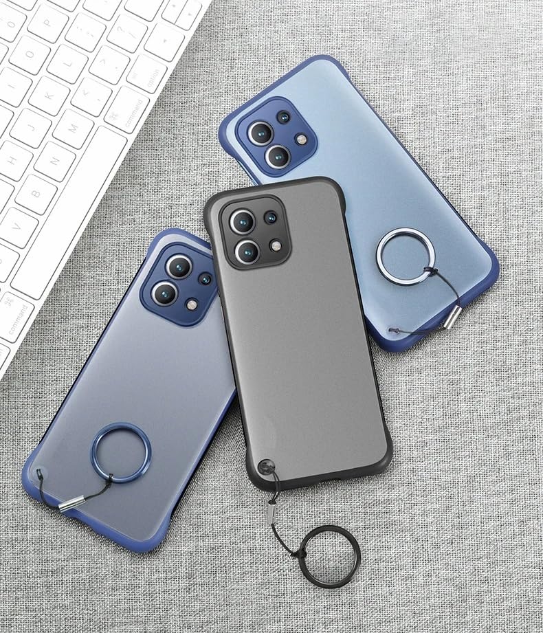 Image of REALCASE Honor 200 Lite 5G Back Cover Case | Stylish Frameless Matte Hard Back Skin | Soft TPU Shock Proof Bumper Back Cover Case for Honor 200 Lite 5G (Blue)