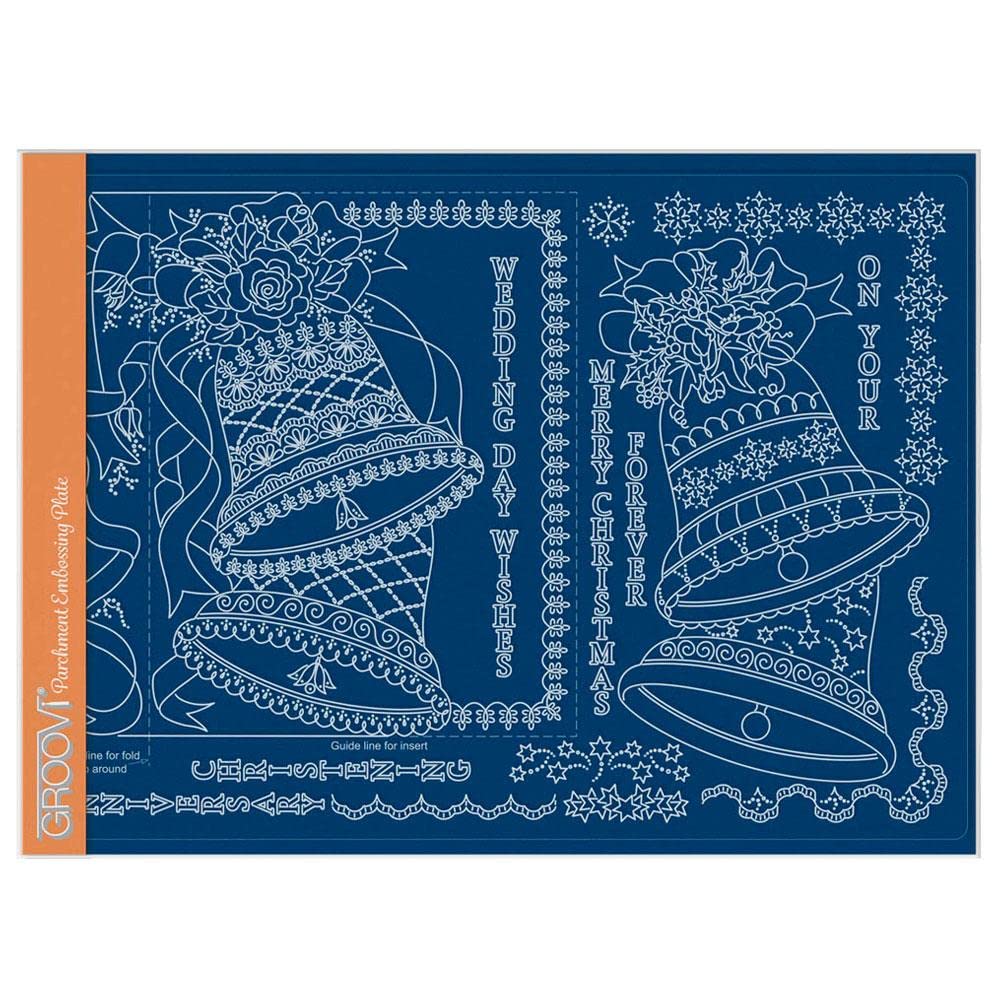 Clarity Stamps Linda's It's a Wrap! - Folded Bells A4 Groovi Plate