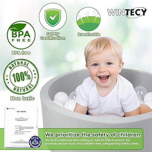 Miniatura 2 de Pequeño pozo de bolas de espuma viscoelástica para niños, piscina de bolas suave redonda para juegos de niños pequeños (bolas no incluidas)