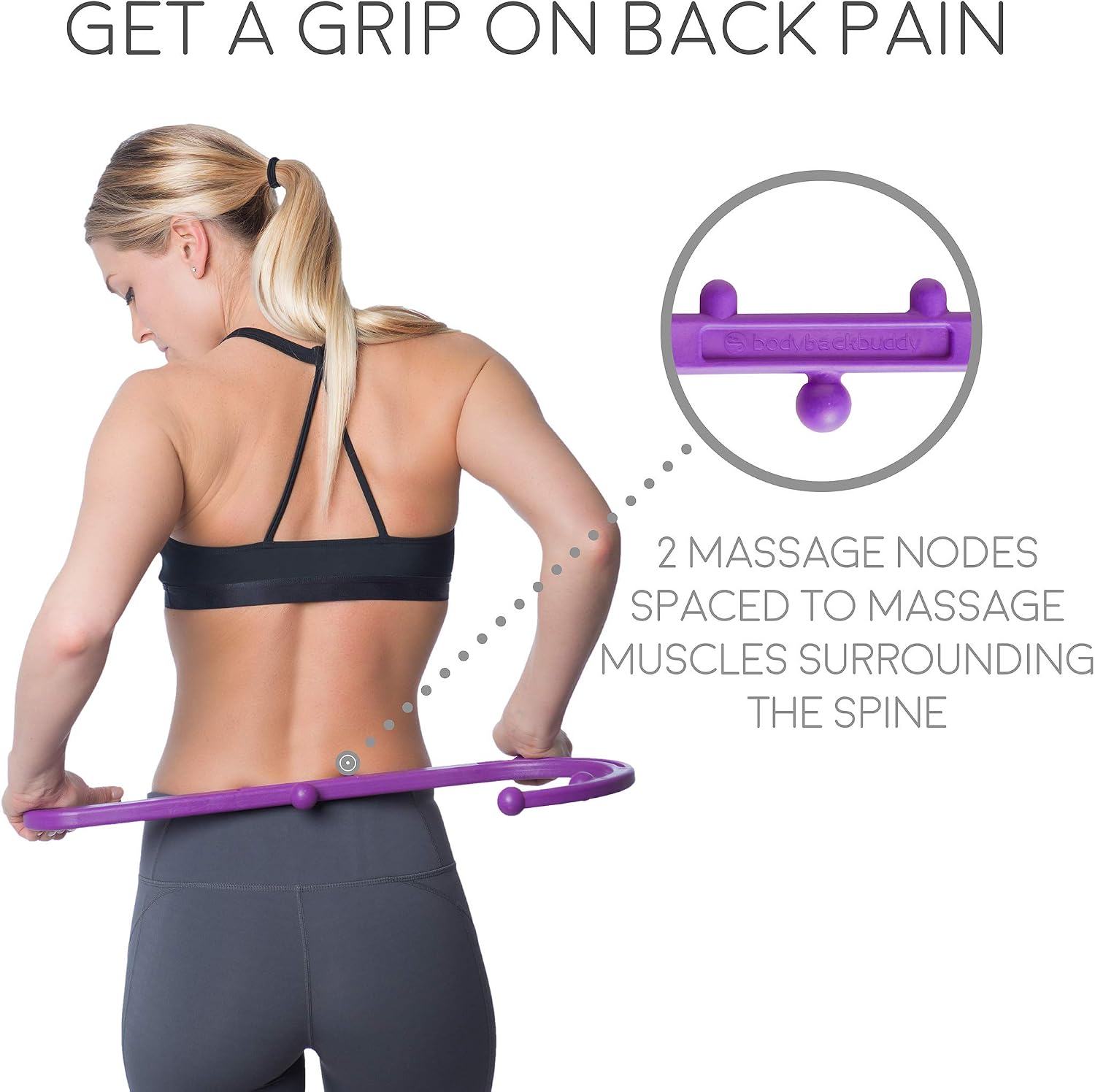 Body Back Buddy Jr. (Purple) and Buddy Mini Self Massage Bundle, Portable Self Massage Tools