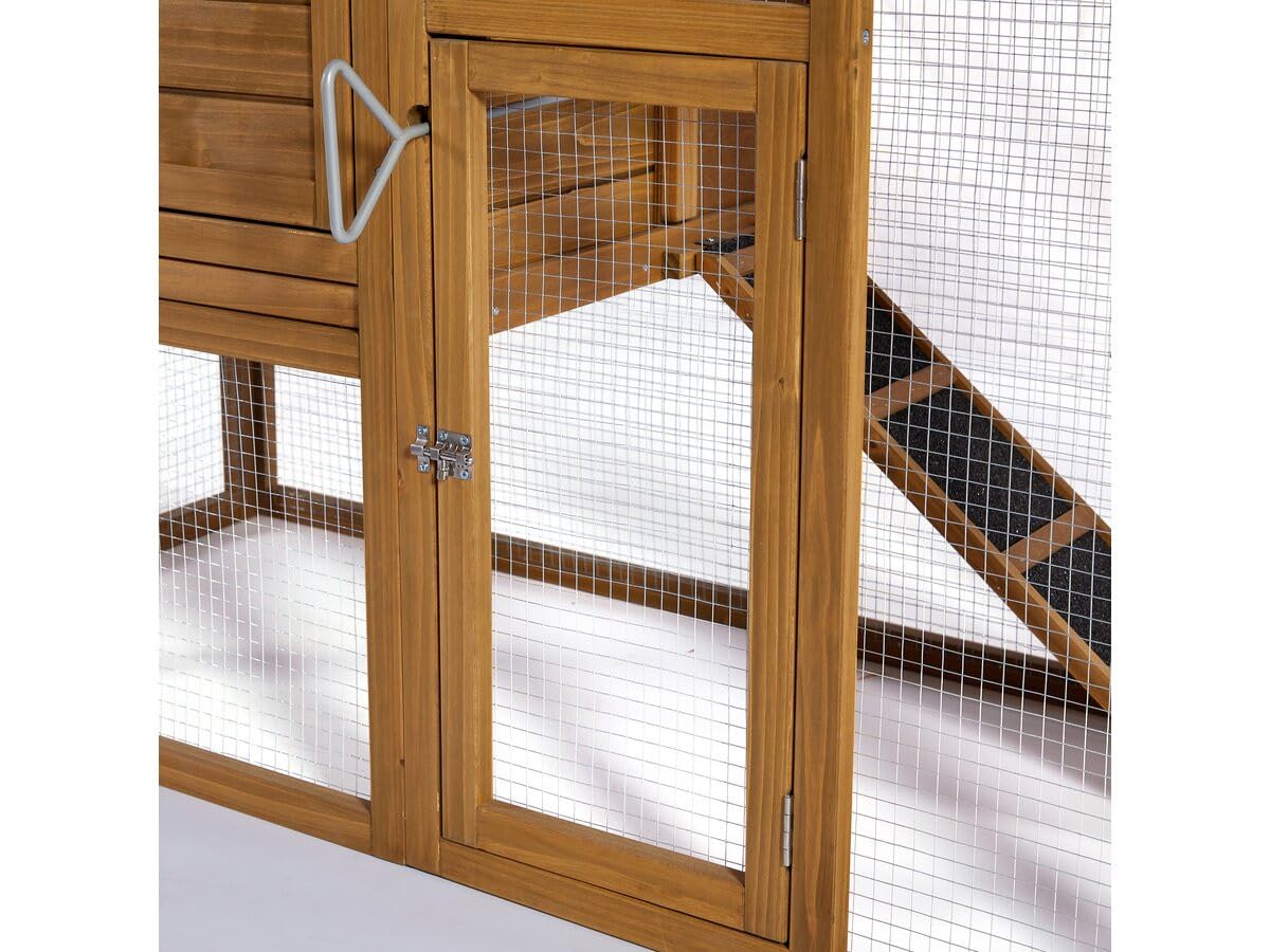 Poulailler Princesse avec pondoir en Bois - 4 Poules - Marron