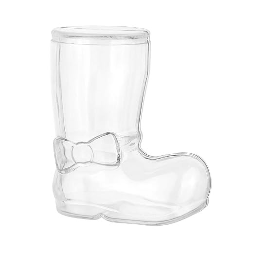Hammont Christmas Boot Shaped Acrylic Candy Boxes - 12 Pack - 3.25"x3"x1.5" - Perfect for Weddings, Birthdays, Party Favors and Gifts | Designer Cute Clear Lucite Plastic Treat Containers