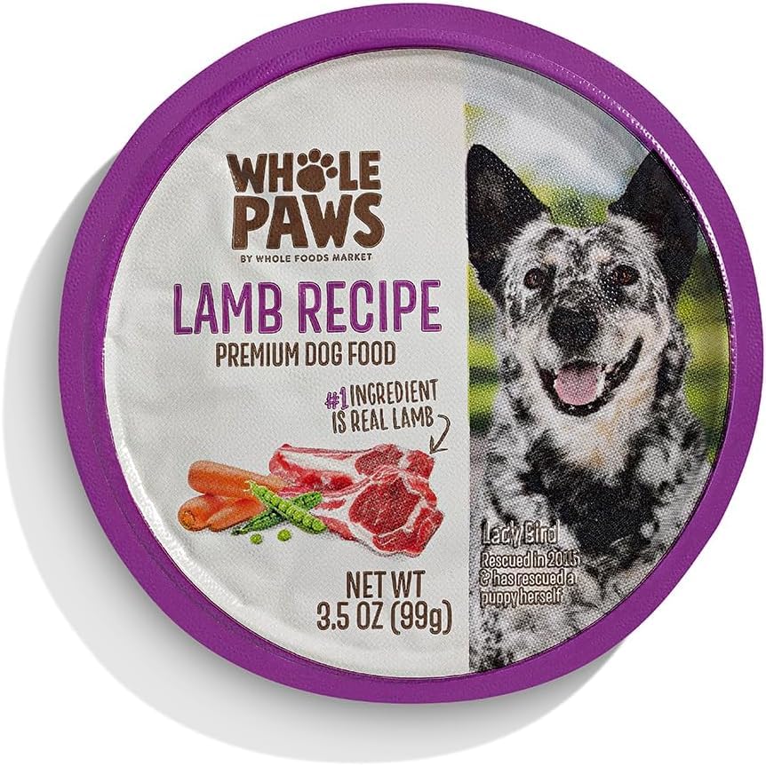 Image of Whole Paws Grain Free Premium Dog Food, Lamb Recipe, 3.5 Oz (Pack of 6)