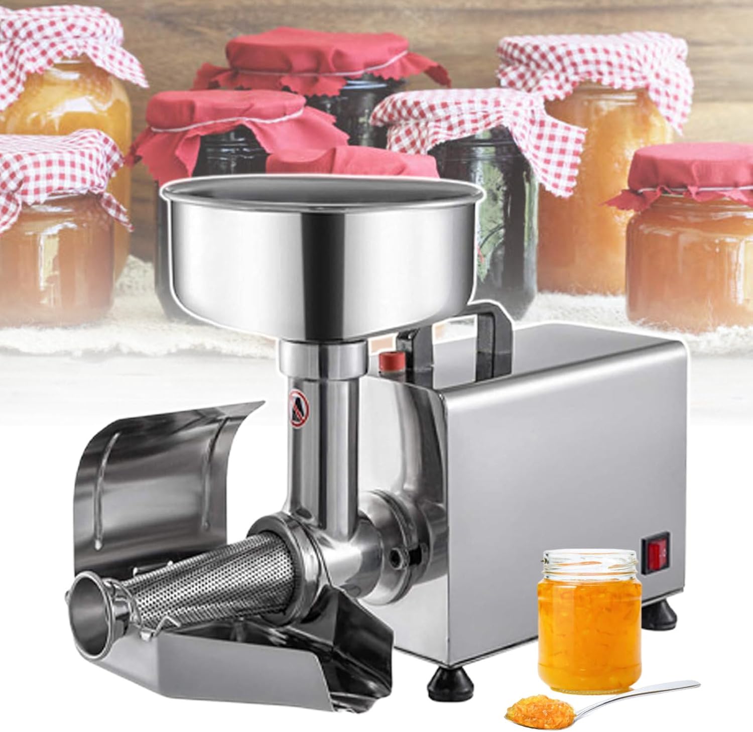 Electric Tomato Strainer, 450 W Pure Copper Motor Fruit Milling Press Machine Jam Strainer Machine, for Tomato Sauce