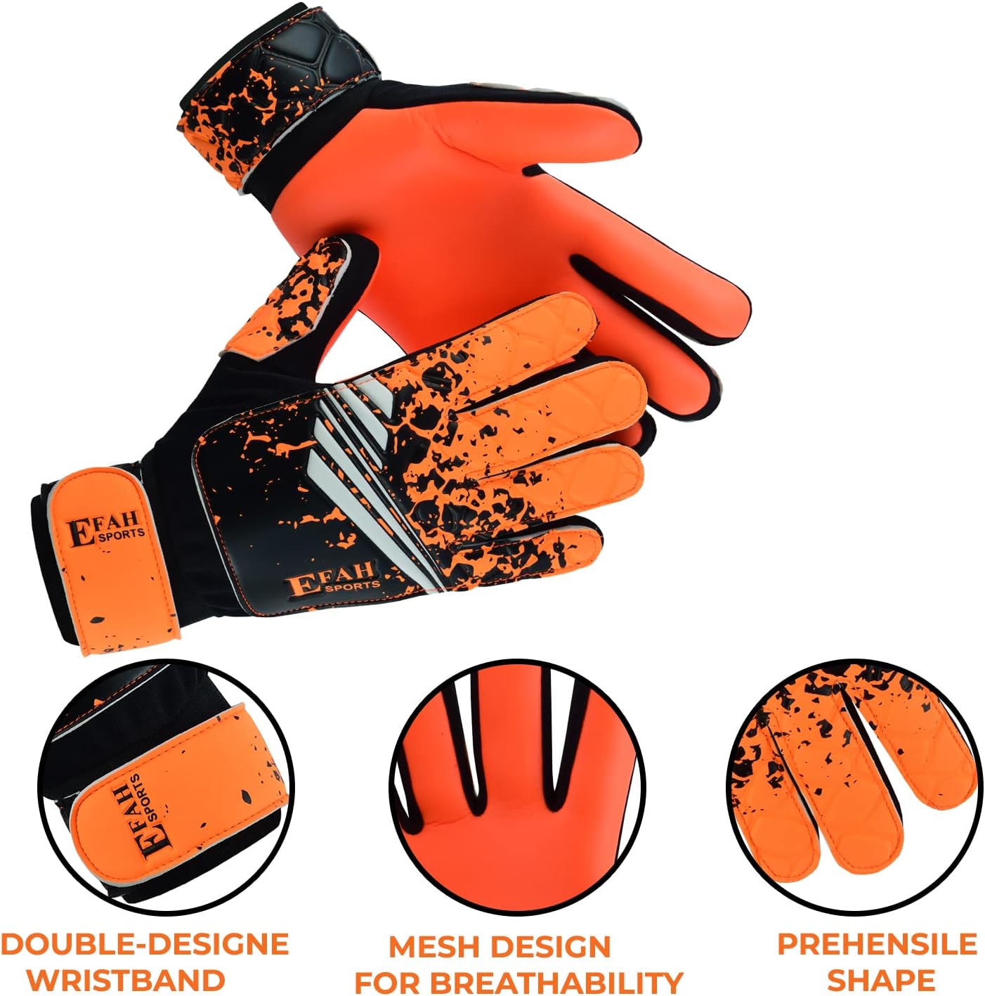 Soccer Goalkeeper Gloves for Kids Boys Children Youth Football Goalie Gloves with Strong Grips - Image 2