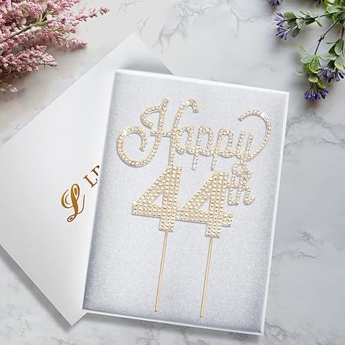 Miniatura 7 de LINGTEER Decoración para tartas con diamantes de imitación plateados para cumpleaños 25 de feliz cumpleaños 25 de 25 años, decoración para centros