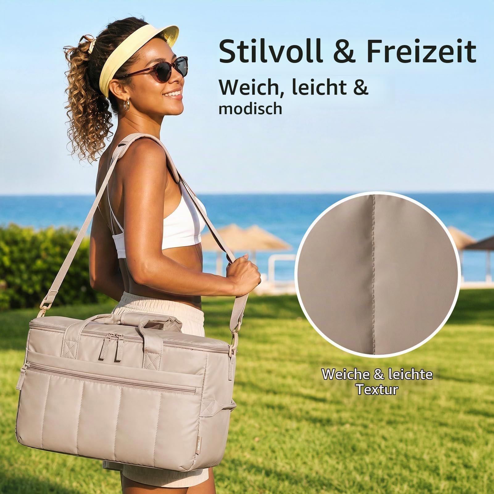 TOURIT Kühltasche 32L Isoliertasche Picknicktasche 48 Dosen | Wasserdichtem, Auslaufsicher, Leicht, Kühlzeit bis zu 12 Stunden lang kühl hält, für Campingtasche Picknick Outdoor Reisen