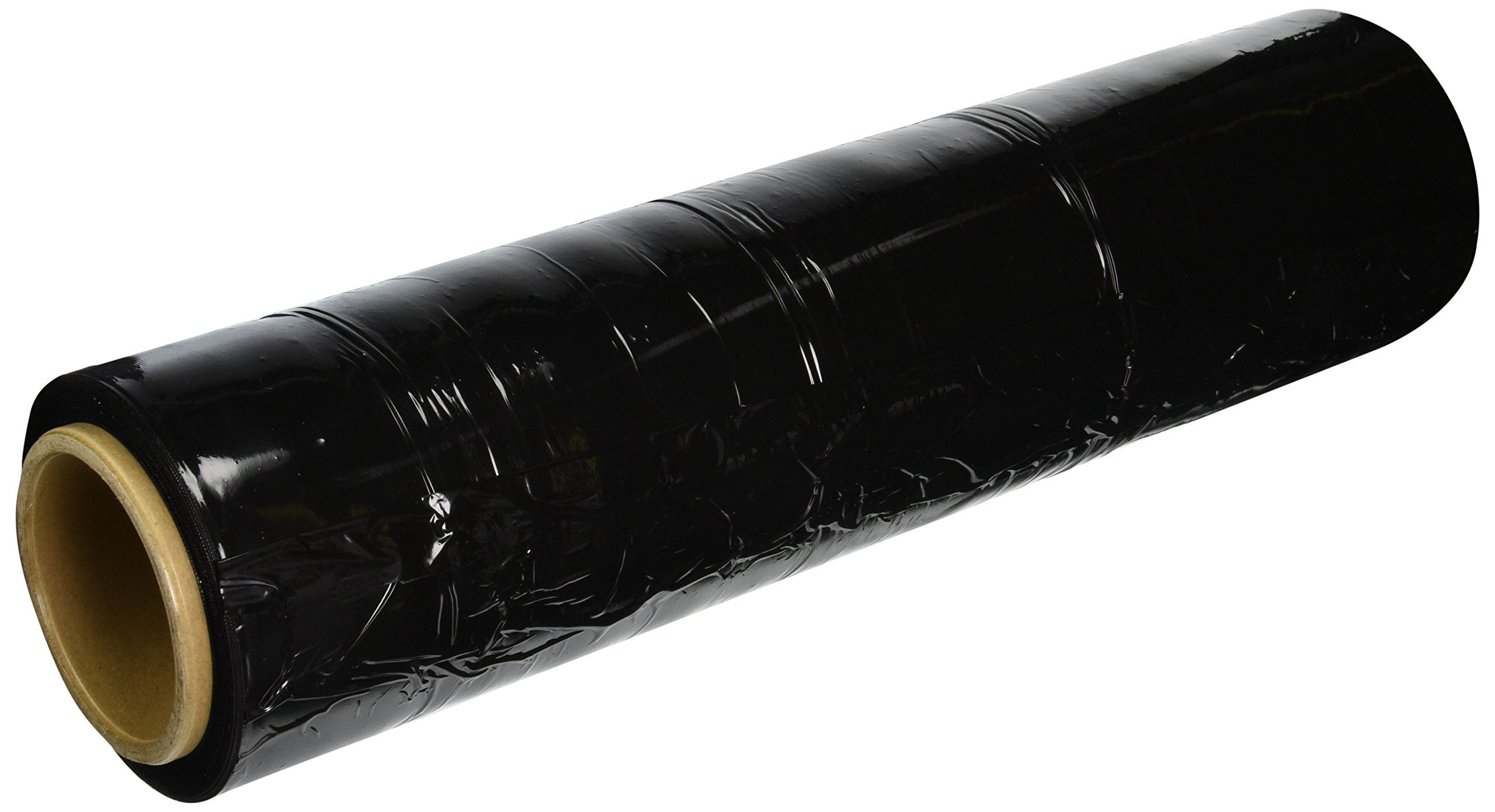 Absolute USA 18-Inch Plastic Film Pallet Shrink Wrap, 1200 Linear Feet 80 Gauge Stretch Wrap, Black (SW184B)