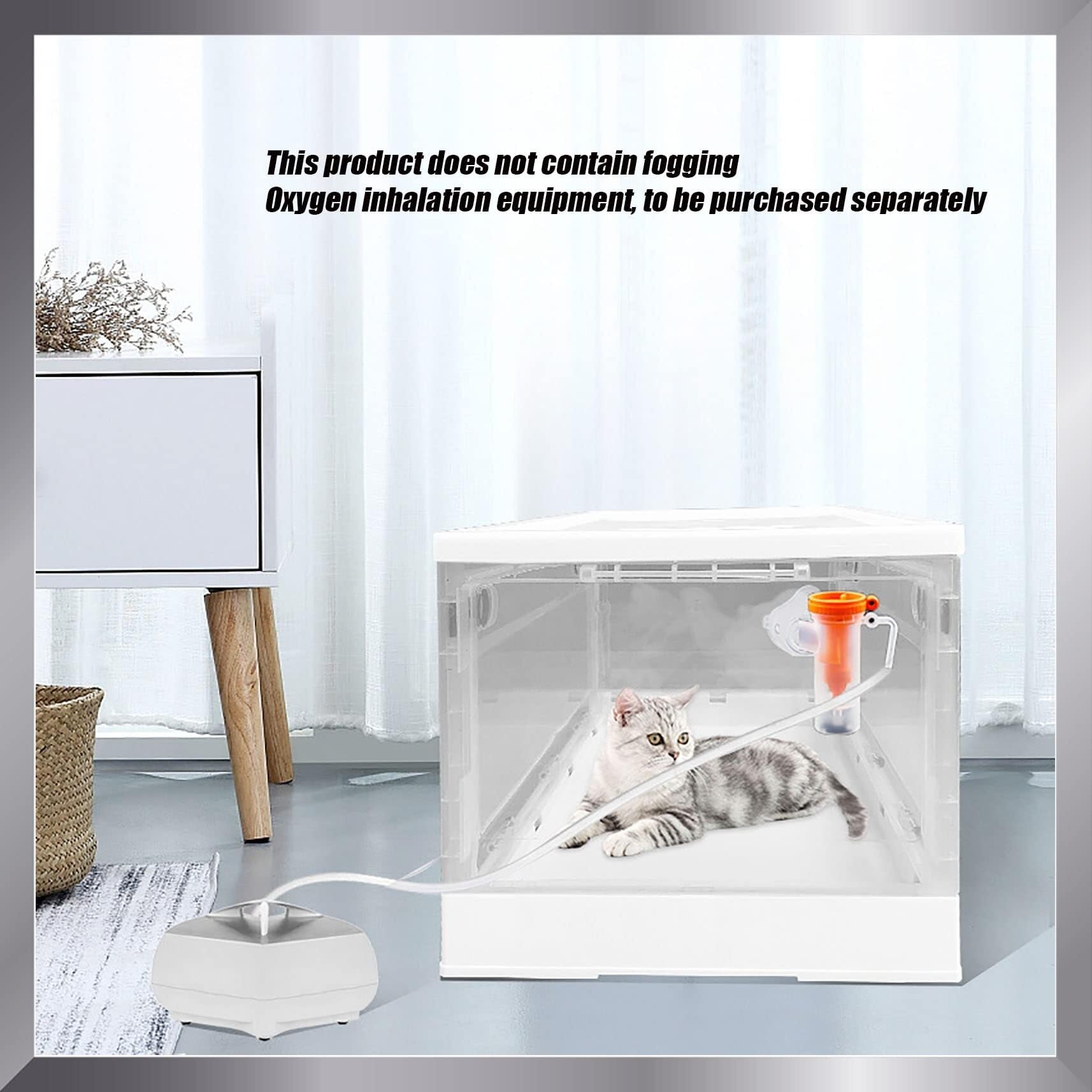 Caja de nebulización para cachorros, incubadora de atomización para mascotas, caja de terapia de oxígeno para perros y gatos, caja de nebulización para gatitos, incubadora de mascotas para tratamiento