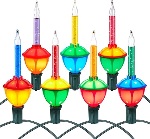 Miniatura 11 de Brightown - Tira de luces de burbujas navideñas – 9 luces de burbujas tradicionales multicolor con certificación UL para iluminación