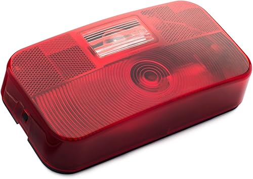 Luz trasera Lumitronics con carcasa roja para montar en caravanas, Negro Base