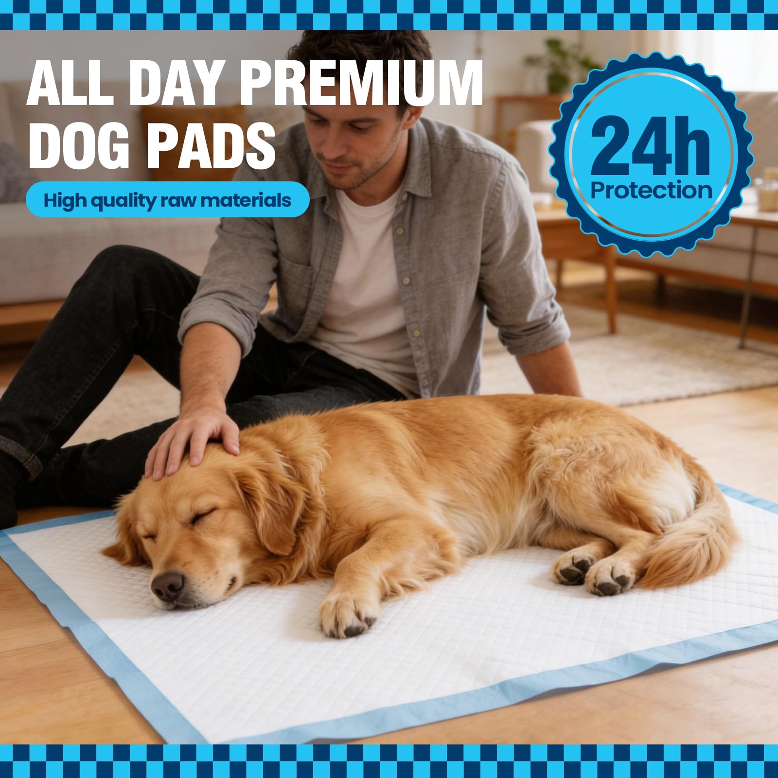VJJ Almohadillas para orina de perro extra grandes de 30 x 36 pulgadas (50 unidades)