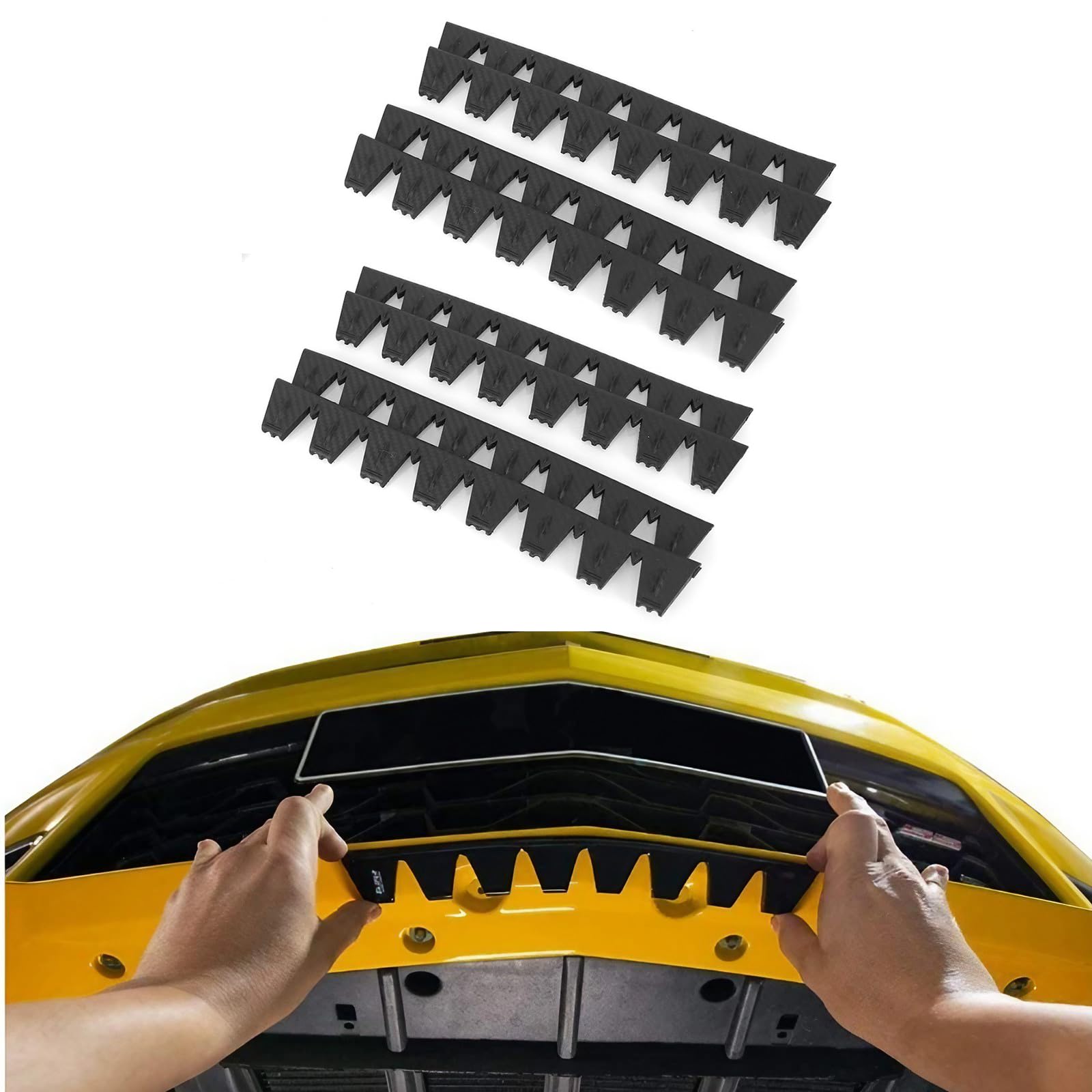 Amazon | ピュアシーク 車用アンダーガード カーボン調 8枚 30cm