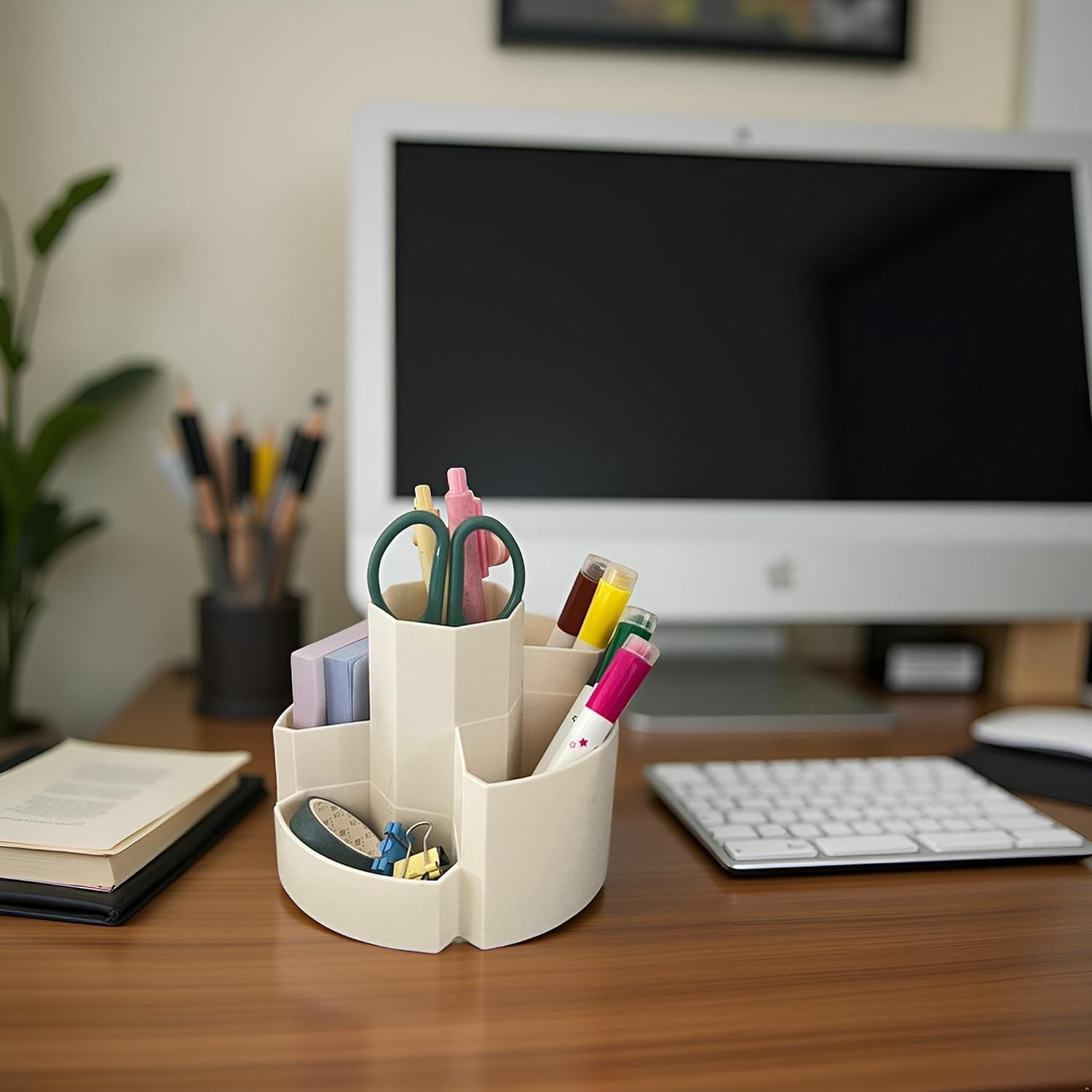 Pen Organizer for Desk Pencil Cup Office Desktop Organizers Cute Pencil Holder Stationery School Supplies for Office, Home, School image 3