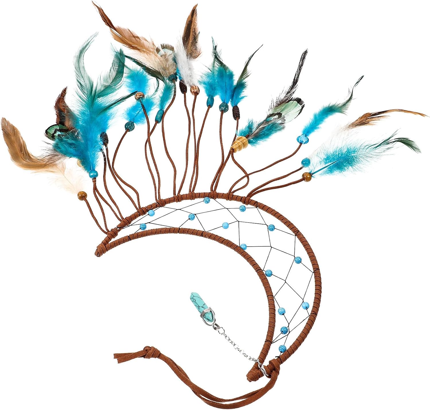 Decorative Dream Catcher Wall Hanging Moon Feather Ornament Xmas