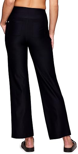 Miniatura 3 de Avalanche Pantalón híbrido para mujer, ligero, tejido y de punto, para senderismo, viajes, corte de bota de secado rápido con bolsillos