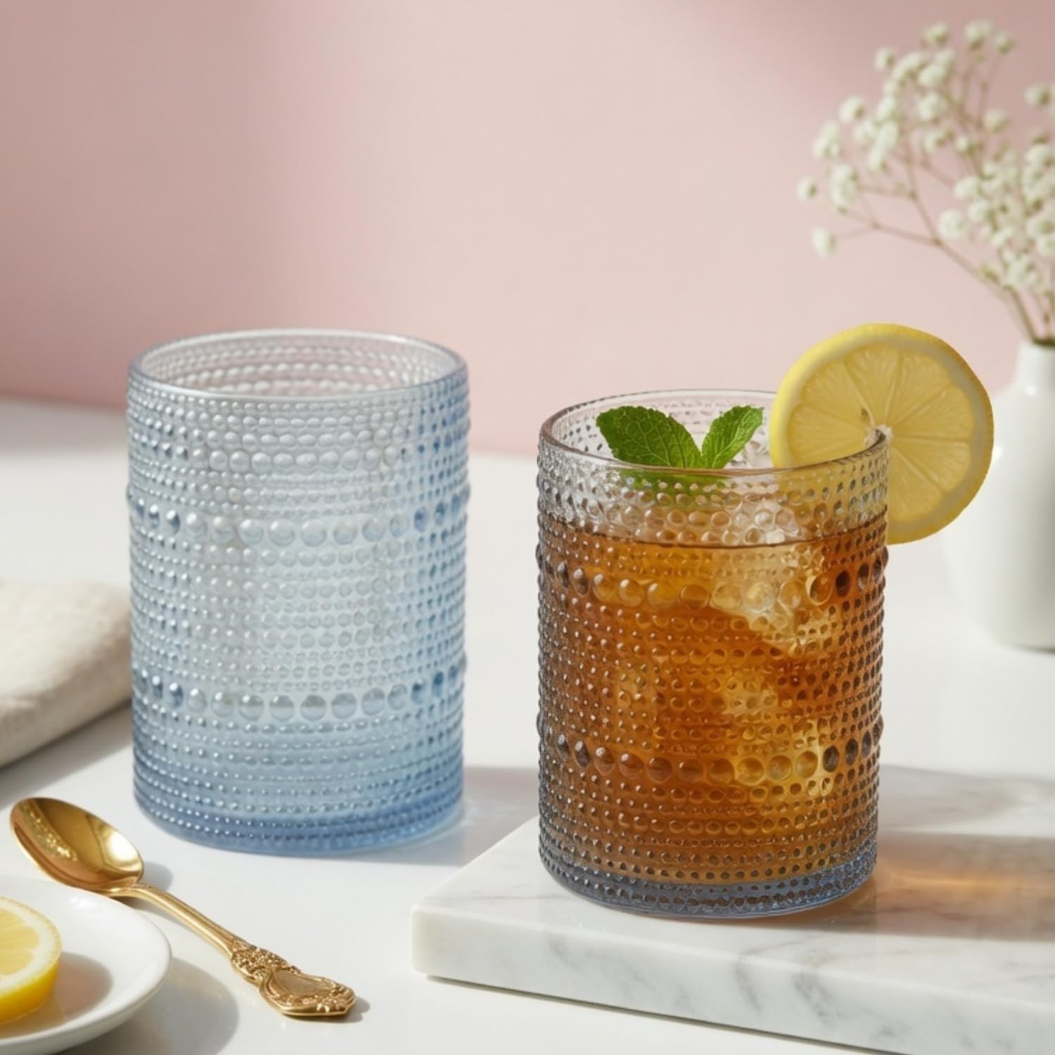 Vintage Hobnail Whiskey Glasses - Set of 6 -25 Vintage Hobnail Whiskey Glasses - Set of 6 -25