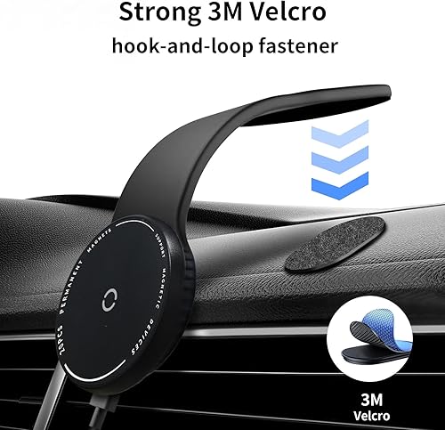 Miniatura 5 de Cargador de montaje para automóvil MagSafe Cargador de coche inalámbrico Soporte magnético para teléfono de automóvil, cargador inalámbrico para