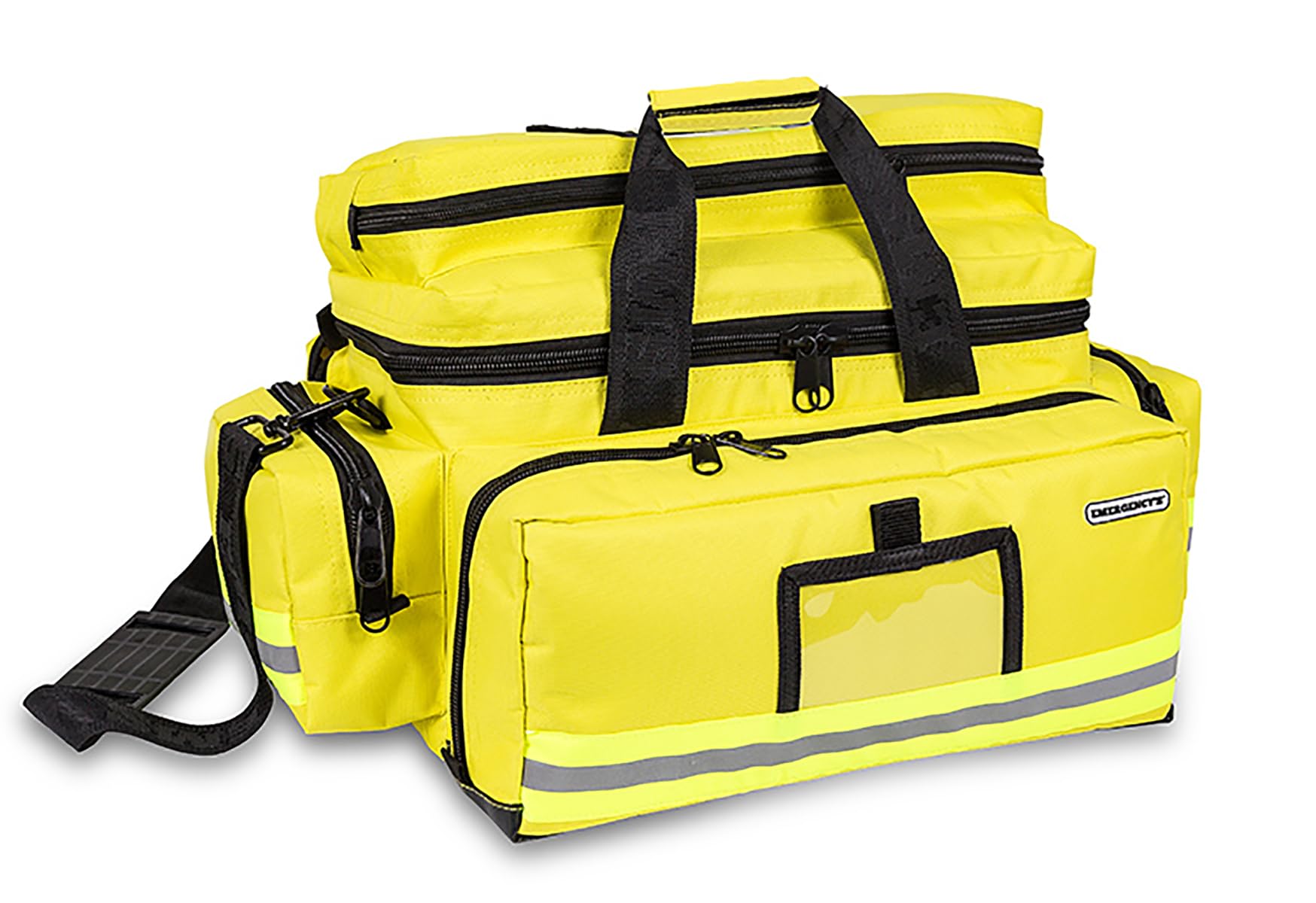 ELITE BAGS Shield Insassenschutz – Leuchtgelbe Plane Mit Sichtfenster, Für Technische Rettung, Inkl. Tasche