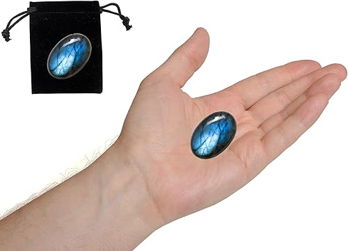 Miniatura 5 de Piedras de cristal curativo de labradorita, 1.25-2.0 pulgadas, piedras preciosas curativas de Reiki naturales, piedras pulidas pulidas para terapia