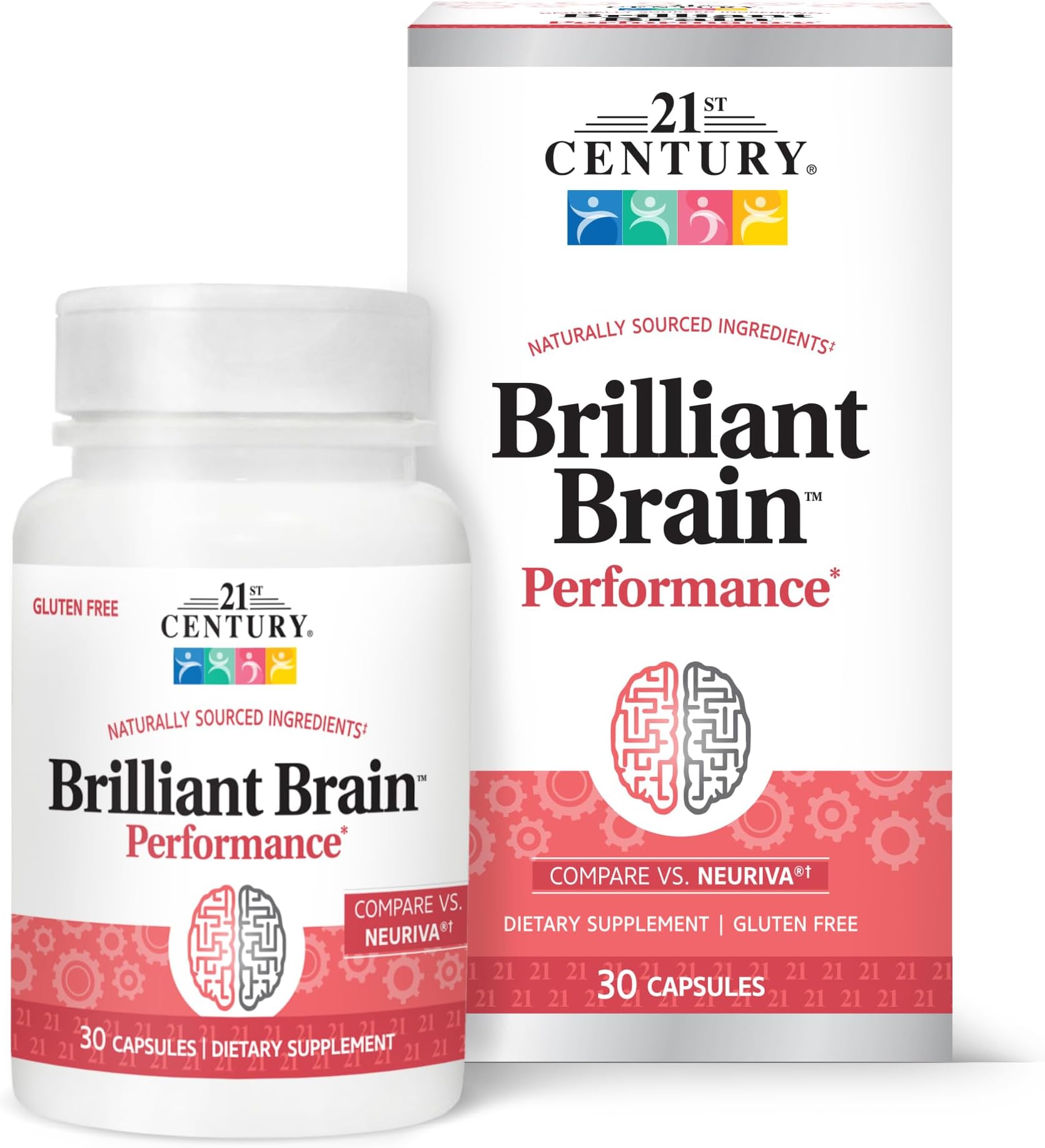 Brilliant Brain Performance Capsules, (30 Count), Cognitive Health Support, Contains Plant-Sourced Phosphatidylserine & Nootropic Coffee Fruit Extract, Decaf & Gluten Free