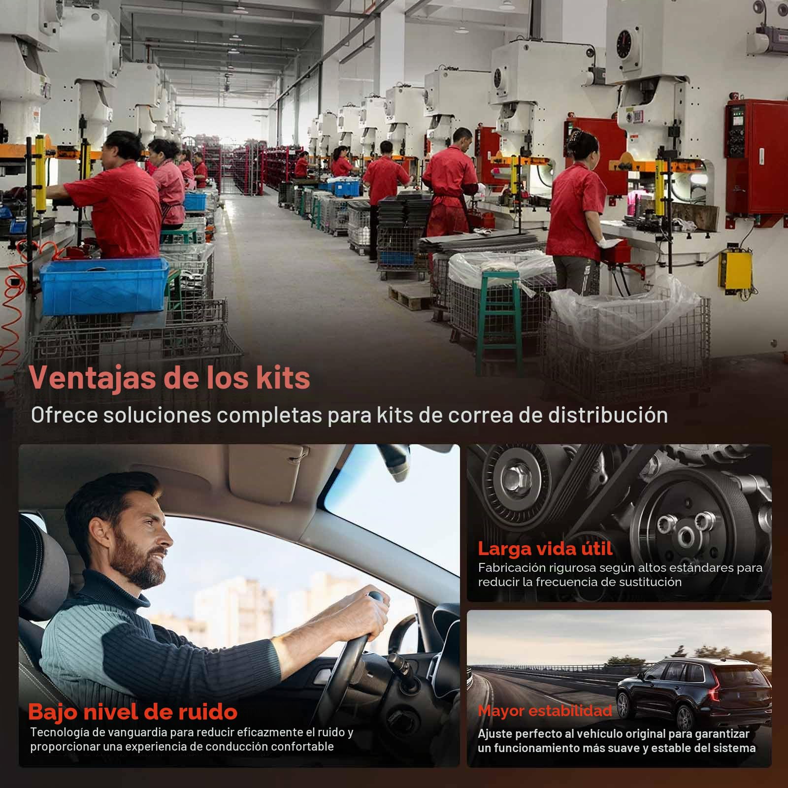 Frankberg Kit de correa de distribución correa de distribución con bomba | Compatible con: VF7 nervioso, S40 II 544, 607 9D 9U, S-Max WA6, V50 545, Caja/familiar Focus II, Ulises 179