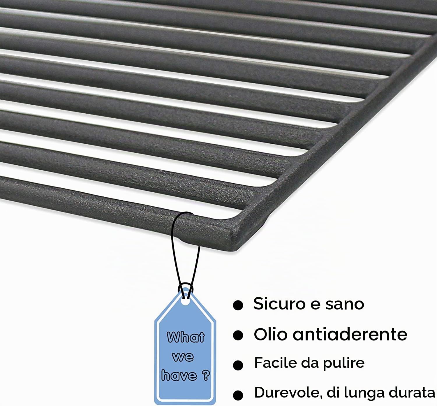 GFTIME Griglie di cottura in ghisa, 43 x 21 cm, per Charbroil Gas2Coal 330, Charbroil Advantage Series, Barbecook Siesta 310, Landmann Triton 3&4, Profi Cook PC-GG 1058/1059, 2 pezzi di ricambio