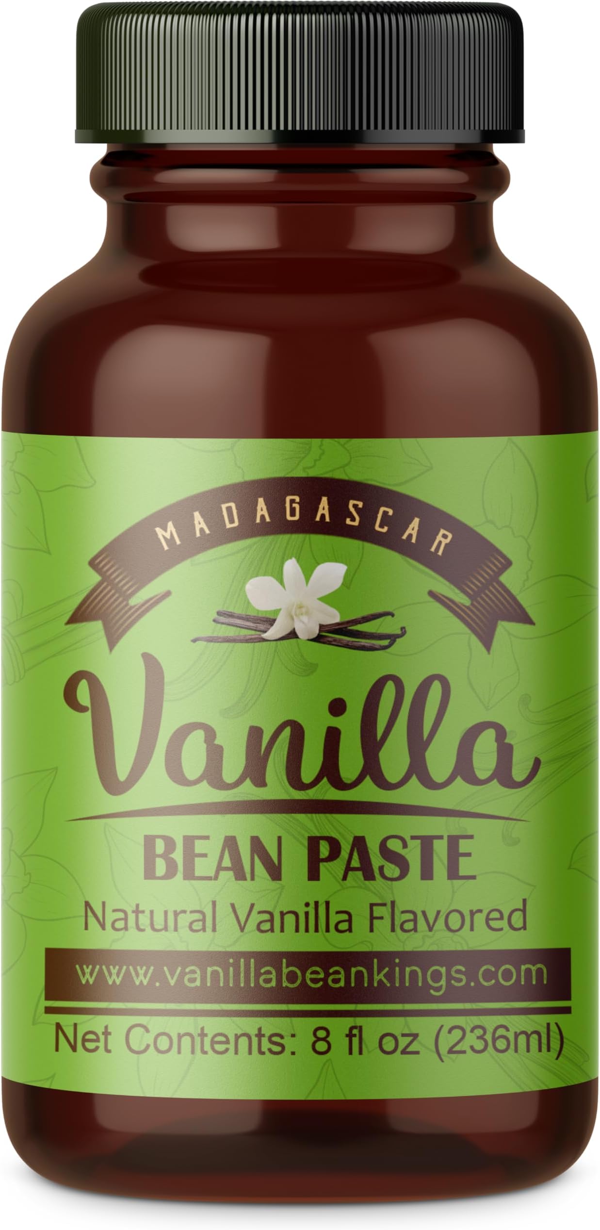 Vanilla Bean Paste for Baking and Cooking - Gourmet Madagascar Bourbon Blend made with Real Vanilla Seeds - 8 Ounces