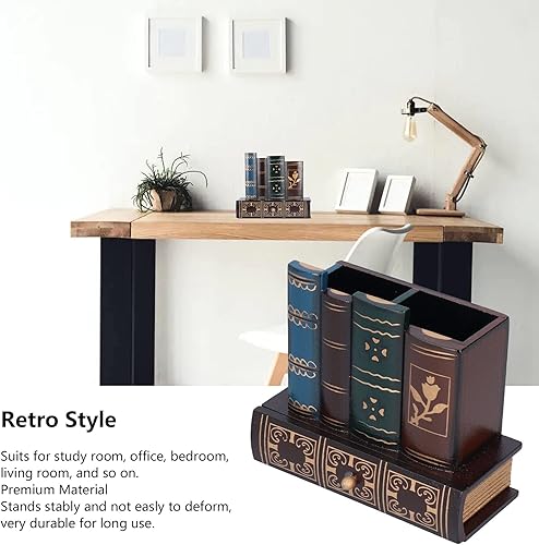 Miniatura 4 de Tyenaza Retro Style Pencil Holder, Pen Cup Desktop Storage Organizer Decoration for Home Office