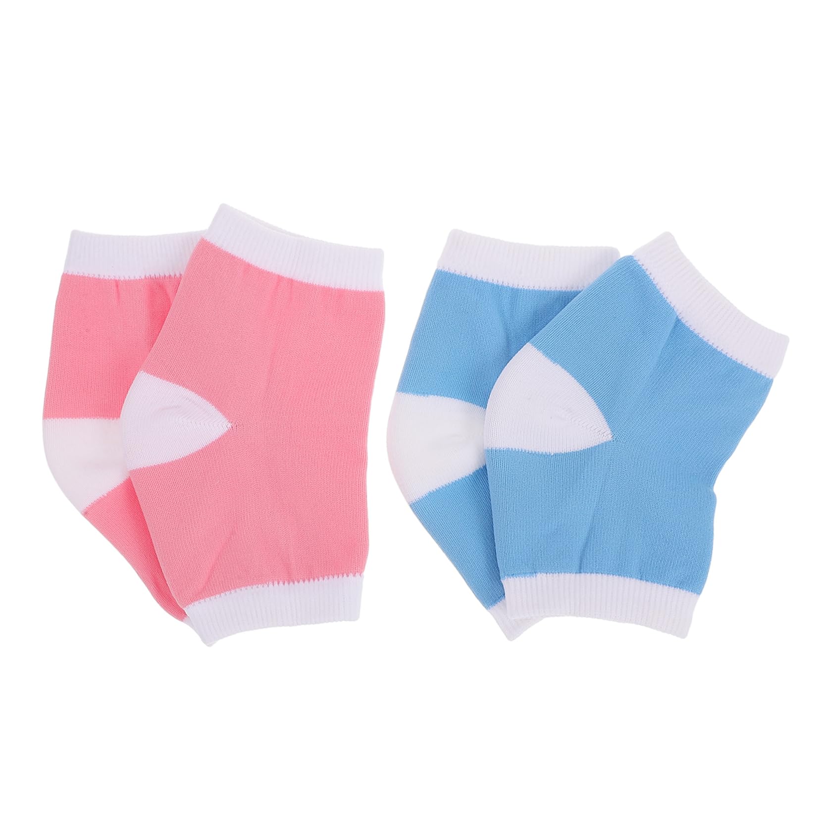 TOVINANNA 4pcs Moisturizing Heel Socks for Men Women Breathable Cotton Socks Mesh for Foot Care Comfort