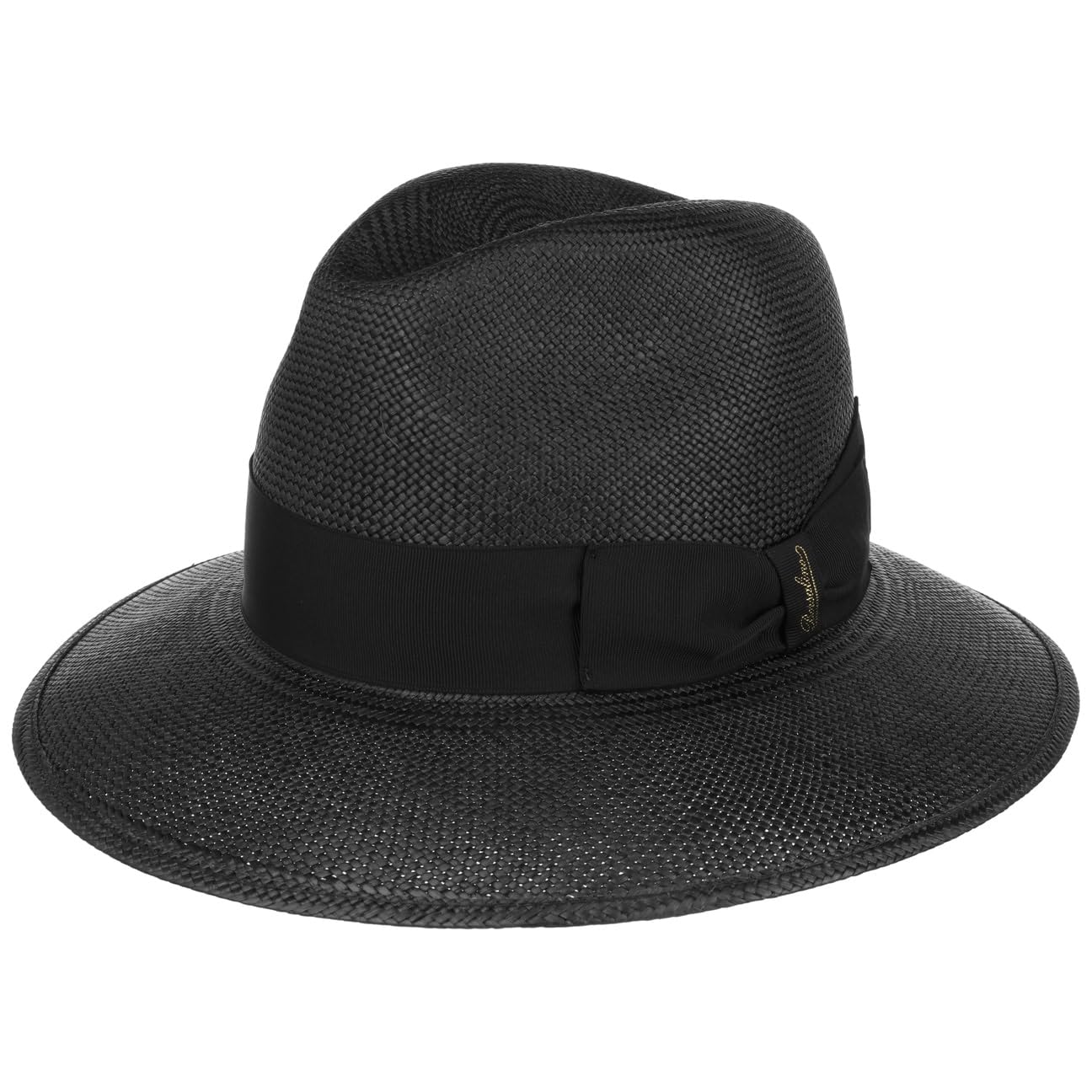 Borsalino Cappello di Paglia Big Brim Fedora Uomo - Made in Italy Estivo da Giardiniere Cappelli Spiaggia con Nastro Grosgrain Primavera/Estate Estate