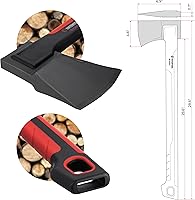 Vista 3 de INTERTOOL Hacha de división de madera de 28 pulgadas - Maul para leña - Divide rondas medianas a grandes - Mango compuesto antideslizante absorbente