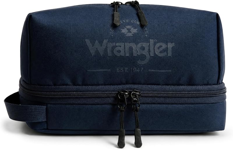 Necessaire masculina Montana West com zíper e alça para pendurar, azul-marinho, pacote com 1 unidade